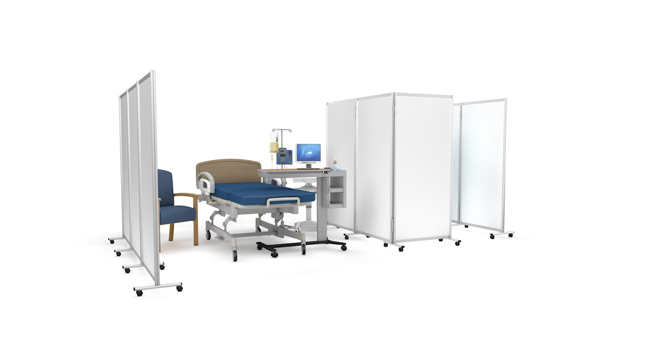 Portable Hospital Screens on Wheels Medical Screens UK