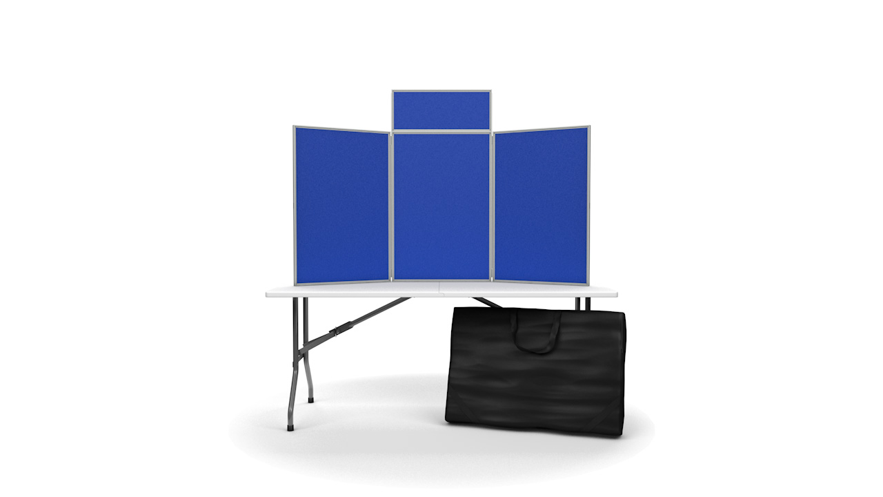 3 Panel Table Top Display Boards Folding Display Panels UK Made