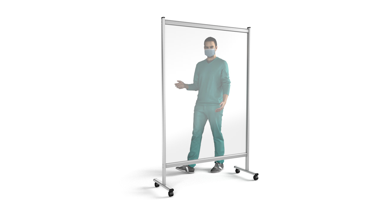 Perspex® Medical Screen On Wheels Perspex® Medical Screen UK