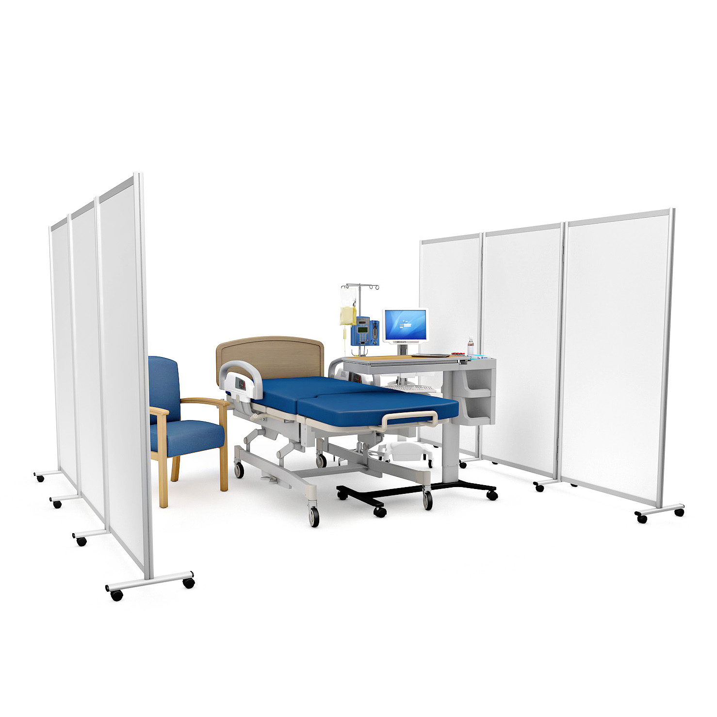 Portable Hospital Screens on Wheels Medical Screens UK