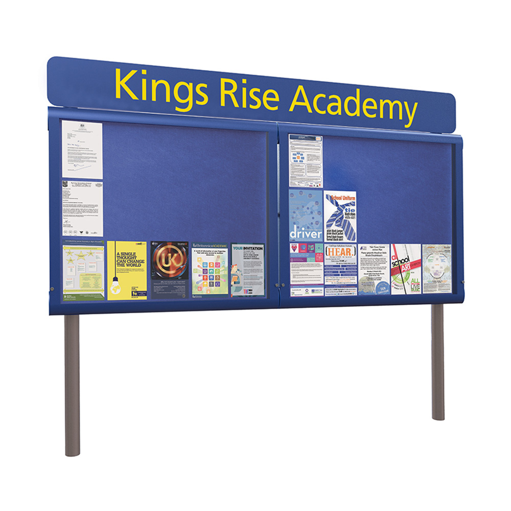 Freestanding Noticeboard With Header External Noticeboards UK